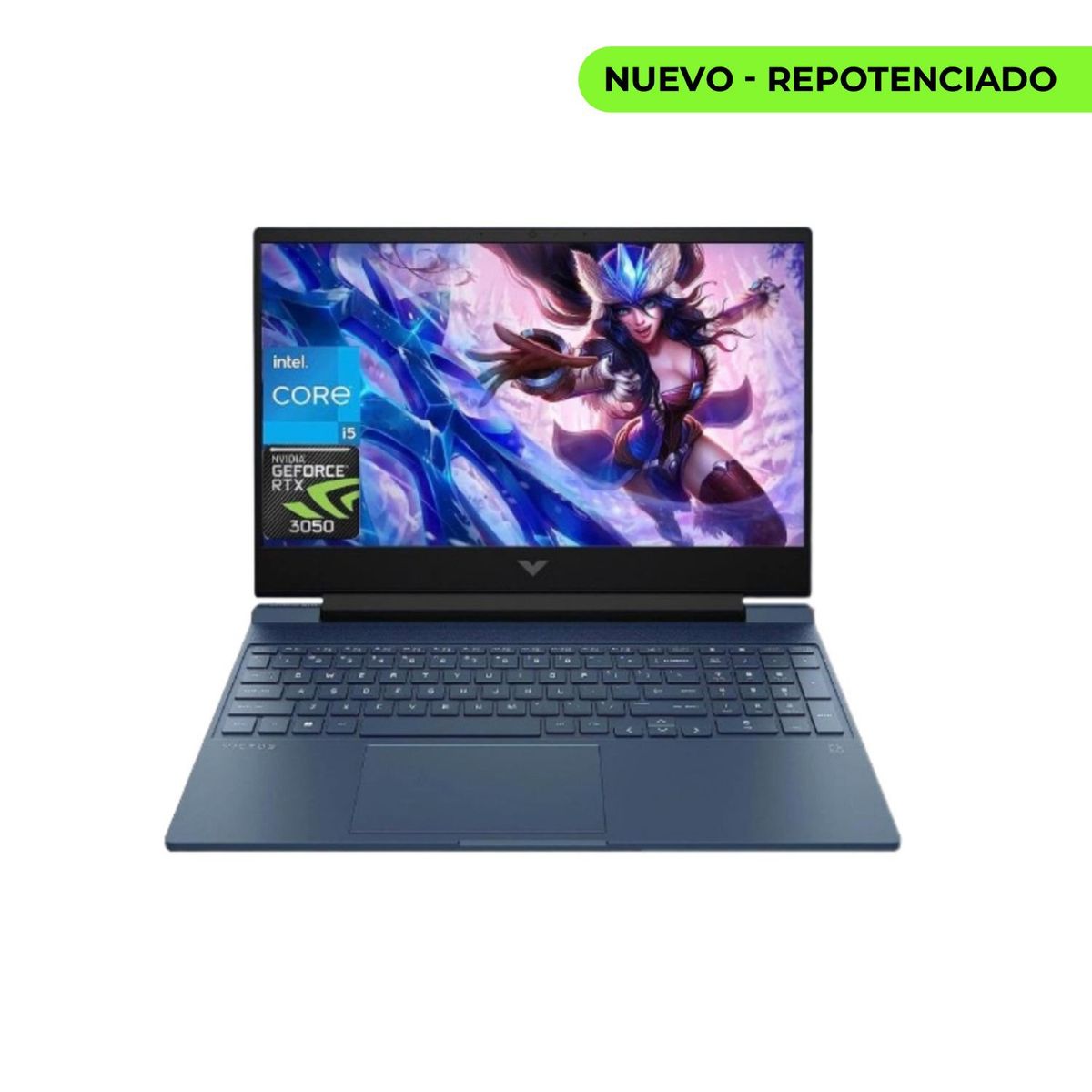 HEWLETT PACKARD - Portátil HP VICTUS FA0033DX  Intel CORE I5-12450H  16 GB RAM  512 GB SSD-RTX3050 ( 4GB) WIN 11 BLUE