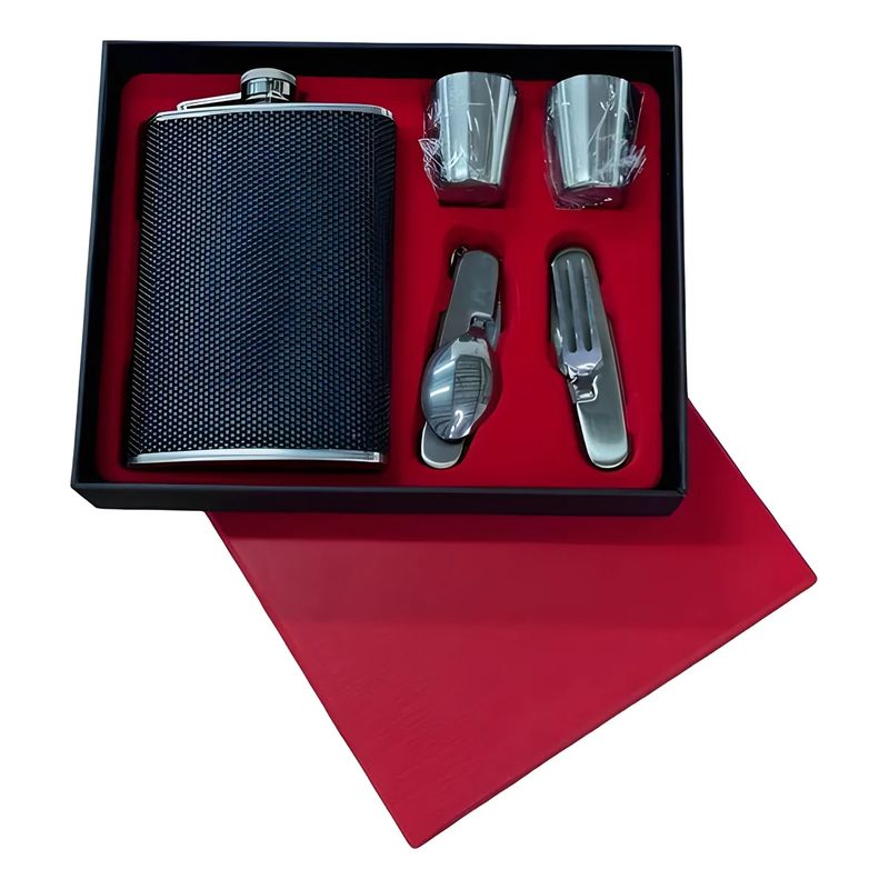 GENERICO - Mini Estuche Whiskera Licorera Acero Inoxidable Personal