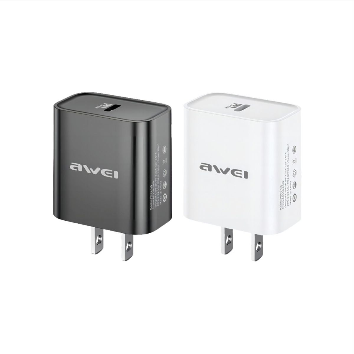 AWEI - Cable Awei PD61 USB Tipo C Micro BLighting 20W Negro