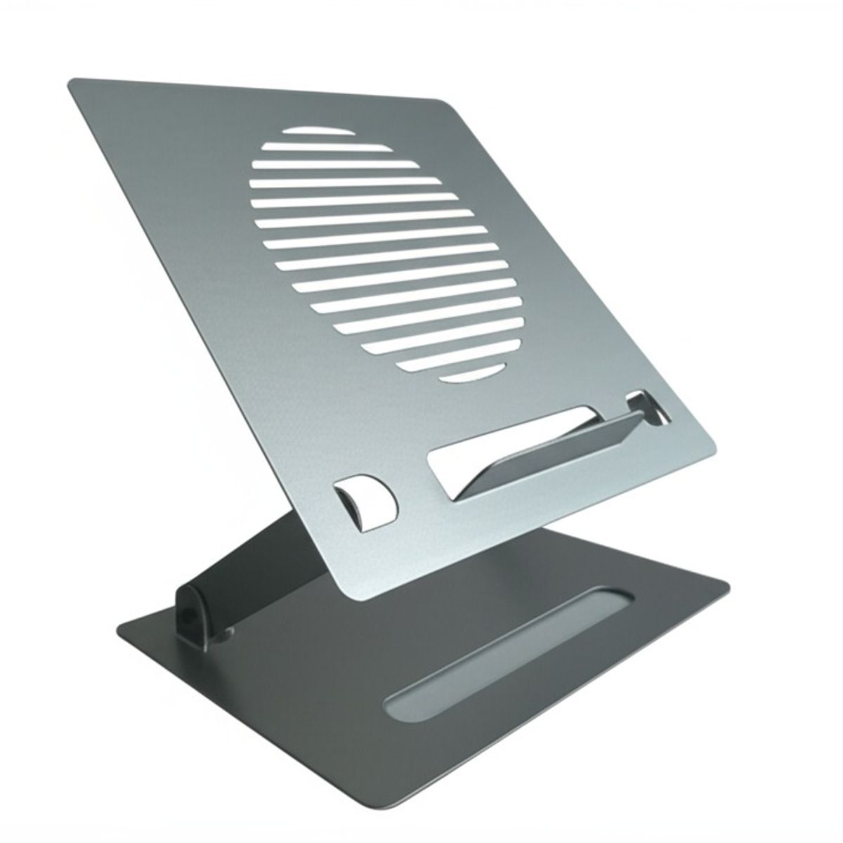 GENERICO - Soporte portátil  ajustable  laptop  metálico ergonomía  refrigeración cómodo  eficiente