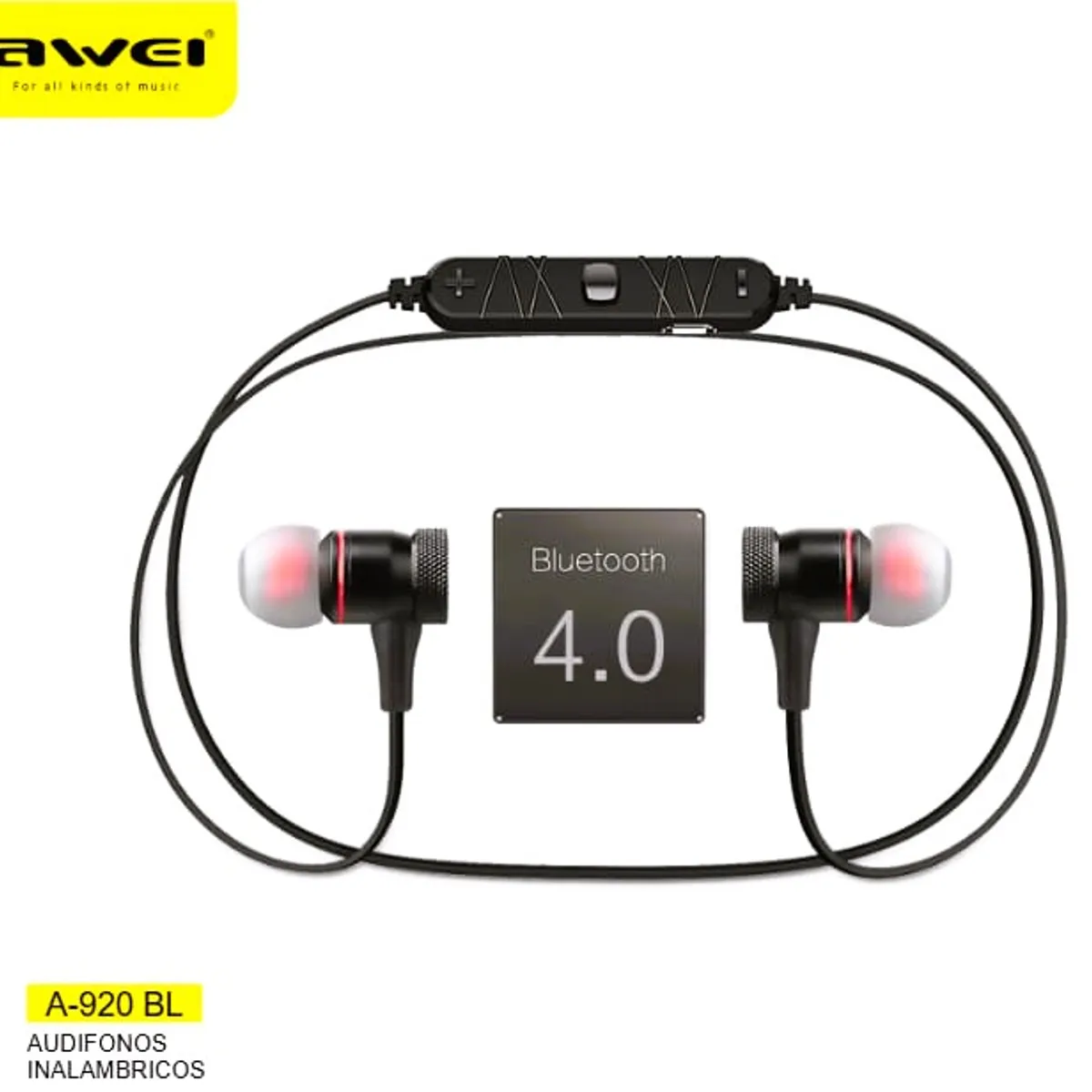 AWEI - Audifonos deportivos A-920 BL Negro