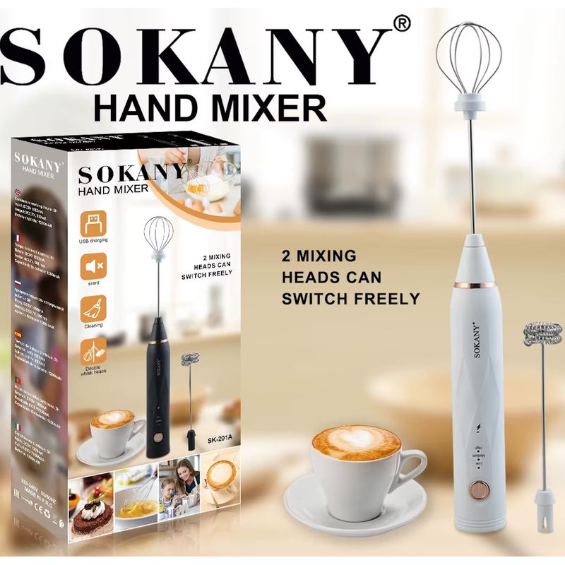 SOKANY - BATIDOR ESPUMADOR ELECTRICO 2 EN 1