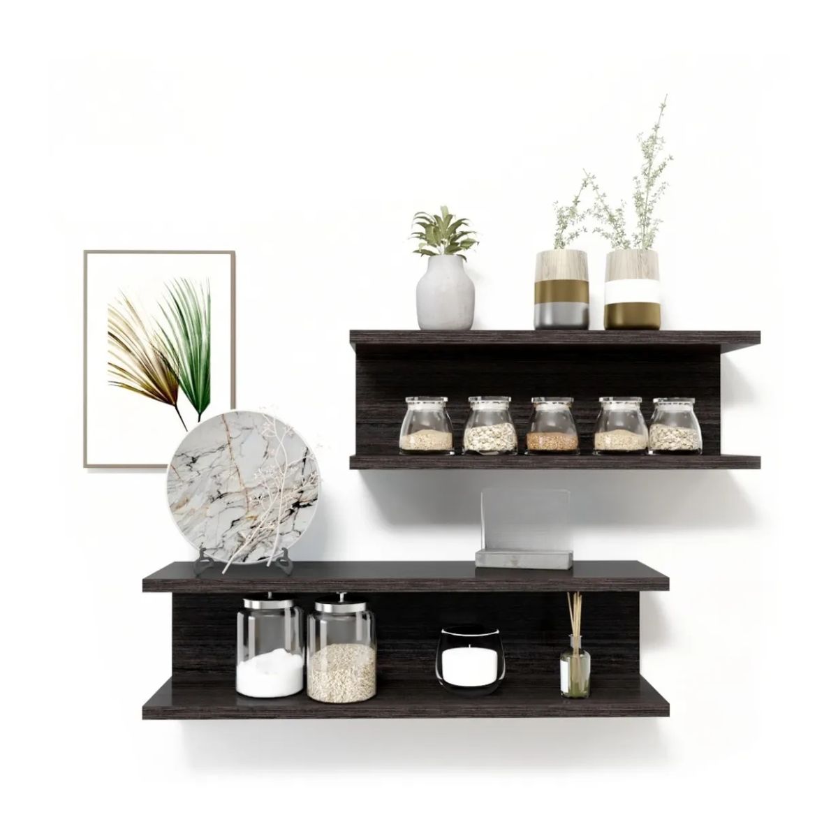 GENERICO - Set 2 Repisas Flotantes Modelo Roma, Decoracion Melamina