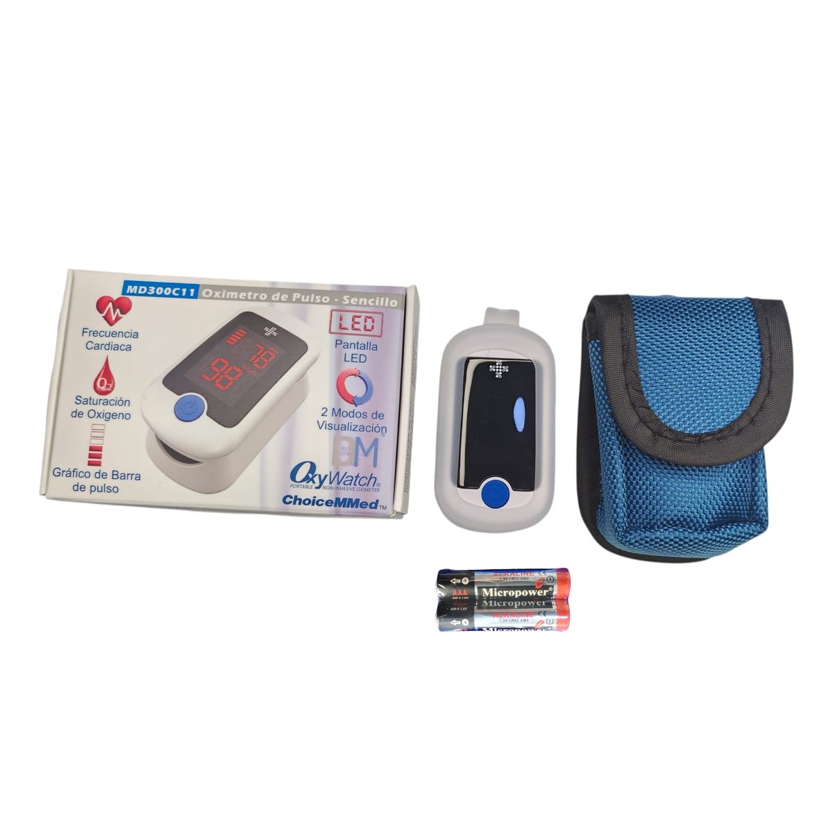 CHOICEMMED - OXIMETRO DE PULSO PARA DEDO OXIWATCH MD300C11 BLANCO