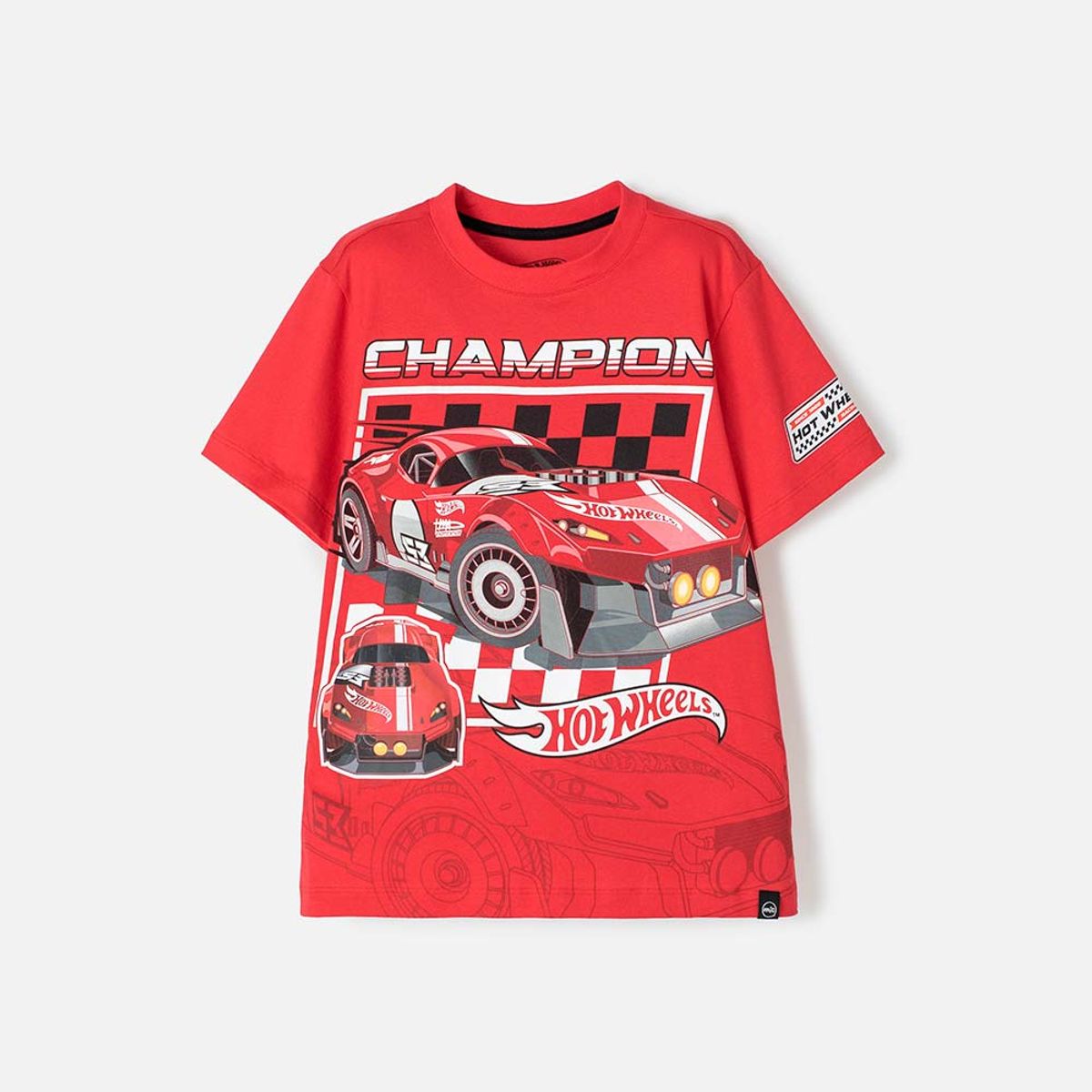 HOT WHEELS - Camiseta de Hot Wheels manga corta roja para niño