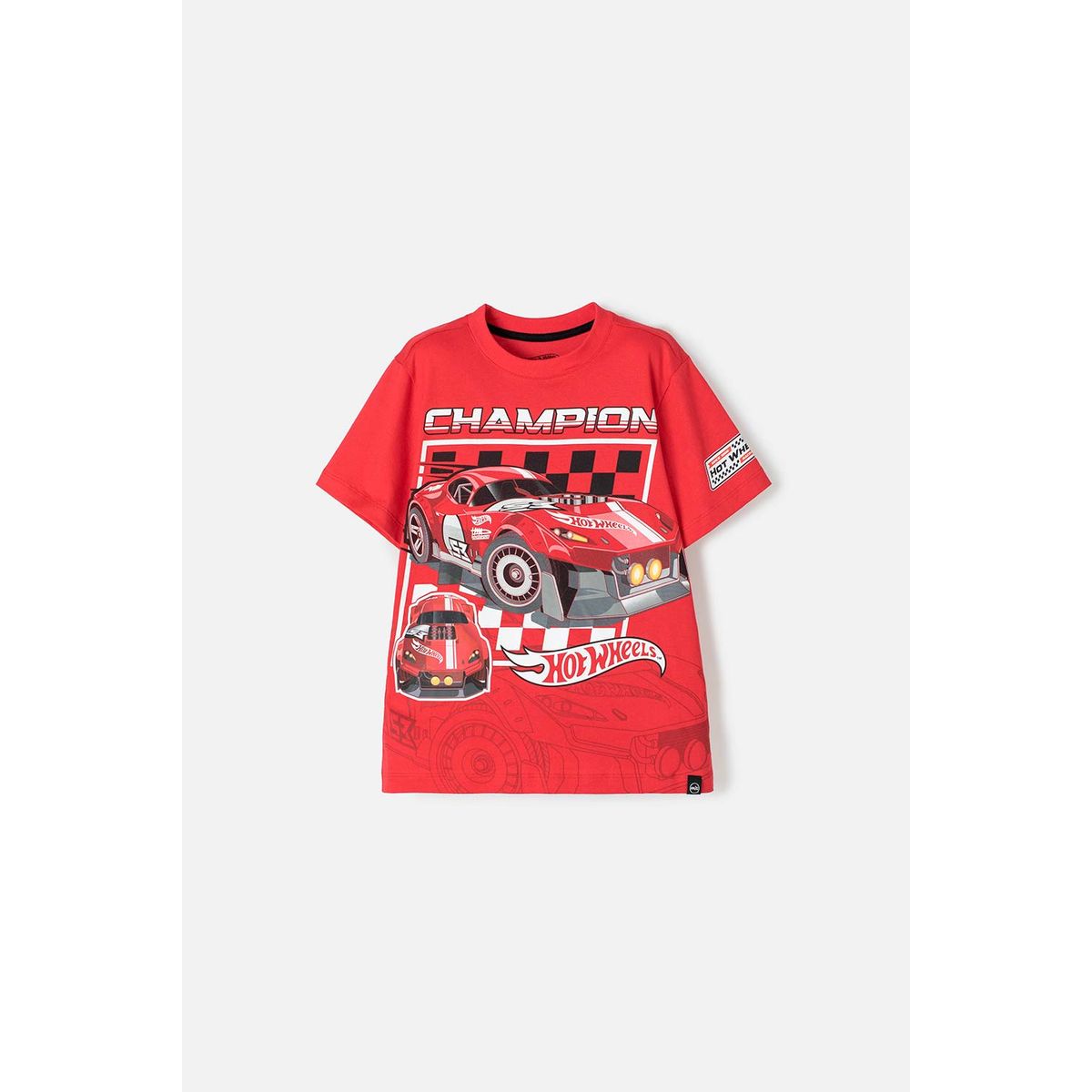 HOT WHEELS - Camiseta de Hot Wheels manga corta roja para niño