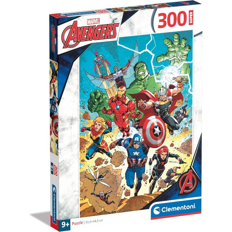 CLEMENTONI - Rompecabezas 300 Piezas Avengers Superhéroes Para Niños