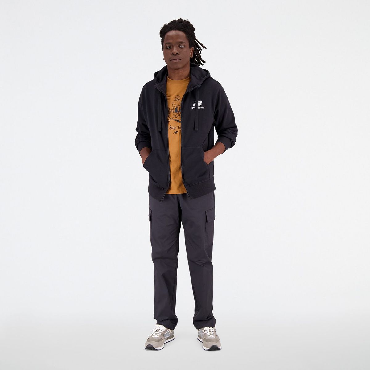 NEW BALANCE - Chaqueta Deportiva New Balance Original Good Negro Hombre