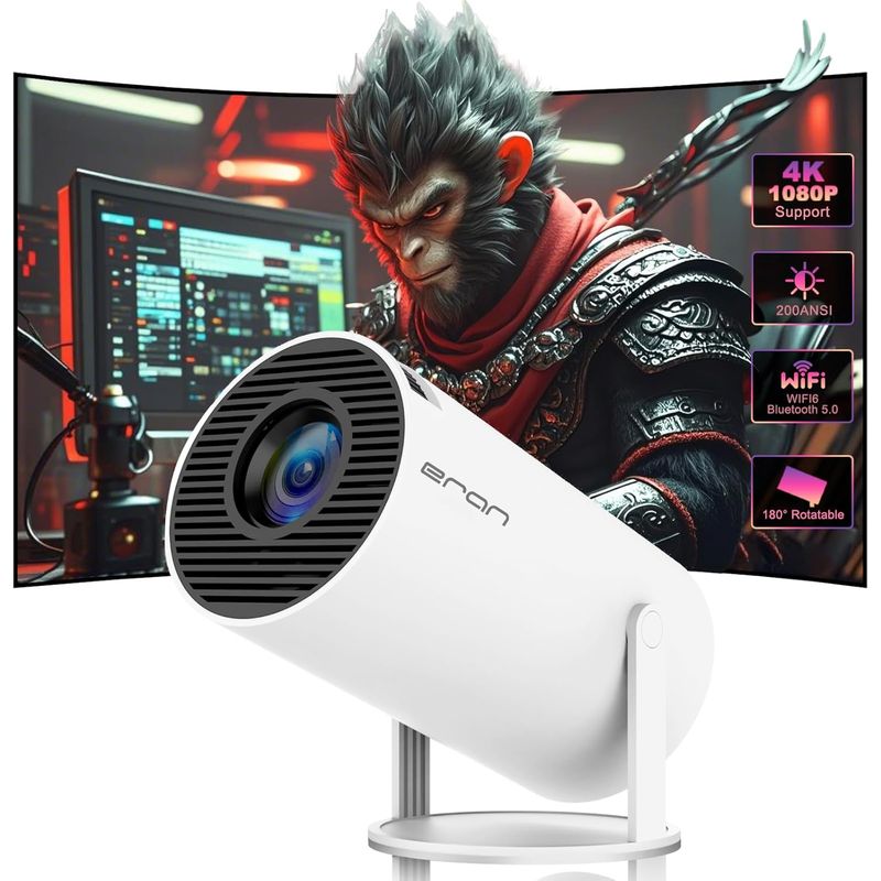 GENERICO - Mini Proyector HY300 Pro 4K 1080P - Tu Cine en Cualquier Lugar