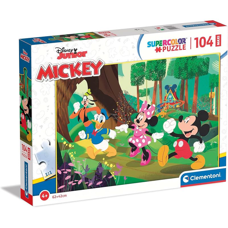 CLEMENTONI - Rompecabezas 104 Piezas Mickey Y Sus Amigos Para Niños