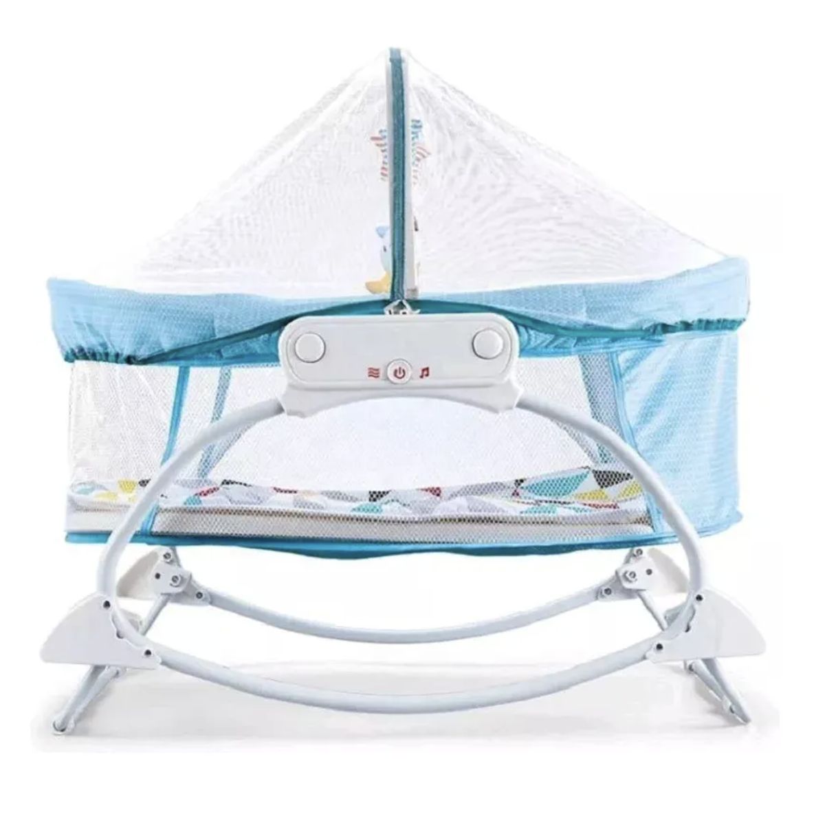 GENERICO - Silla Baby Moisés Mecedora Con Vibración Musical Bebes Azul