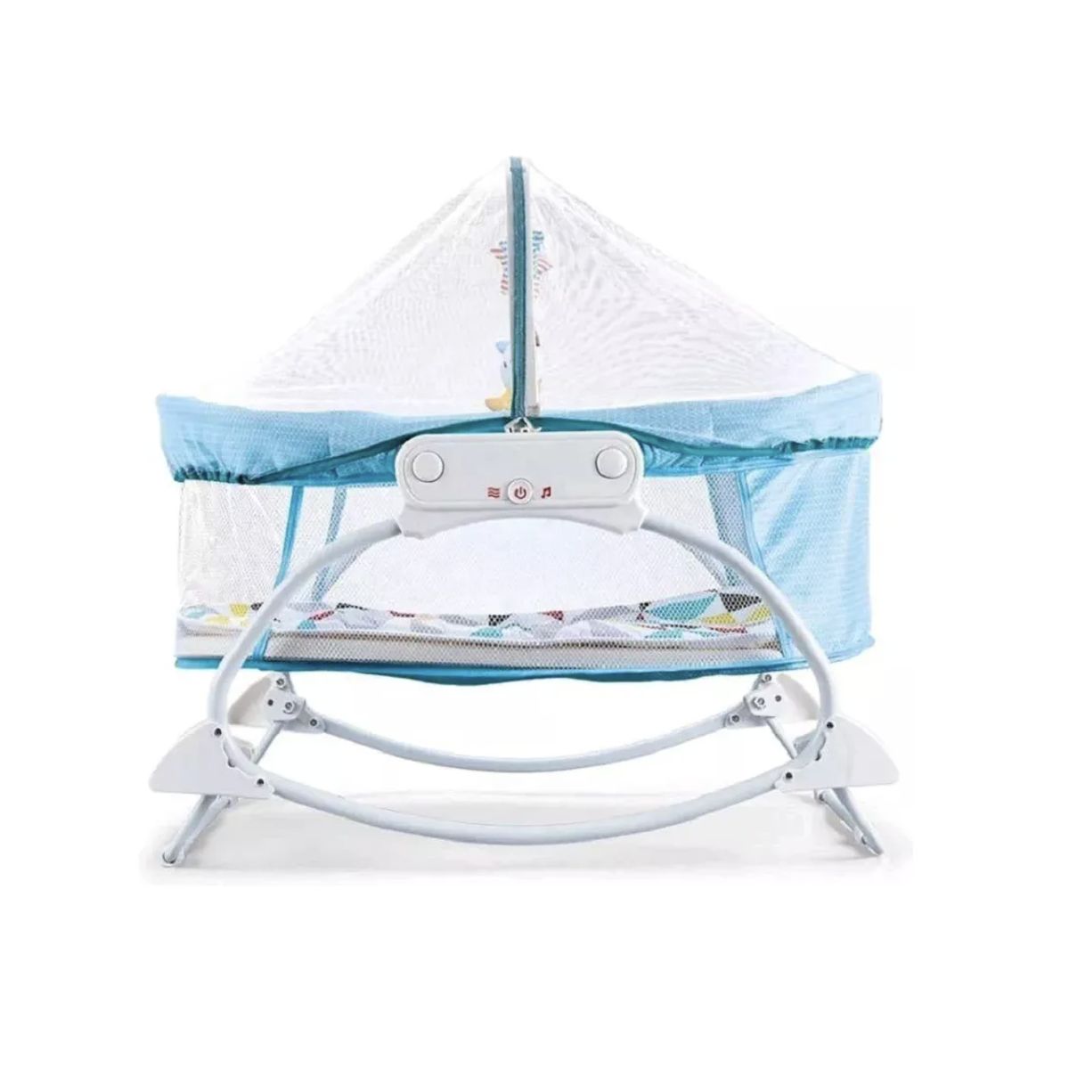 GENERICO - Silla Baby Moisés Mecedora Con Vibración Musical Bebes Azul