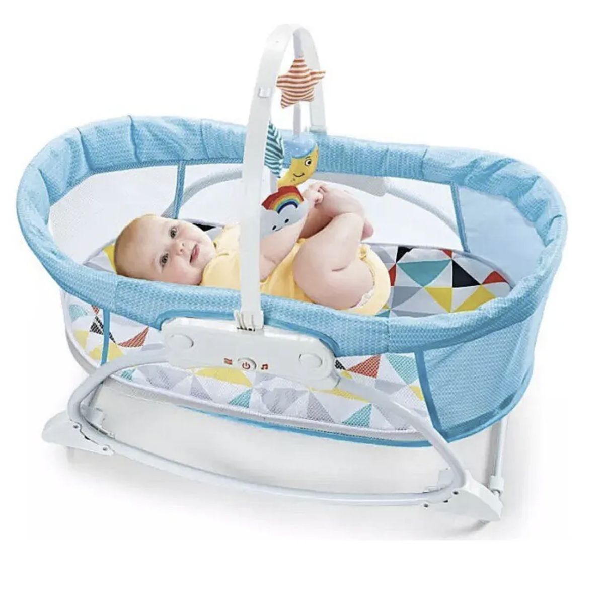 GENERICO - Silla Baby Moisés Mecedora Con Vibración Musical Bebes Azul