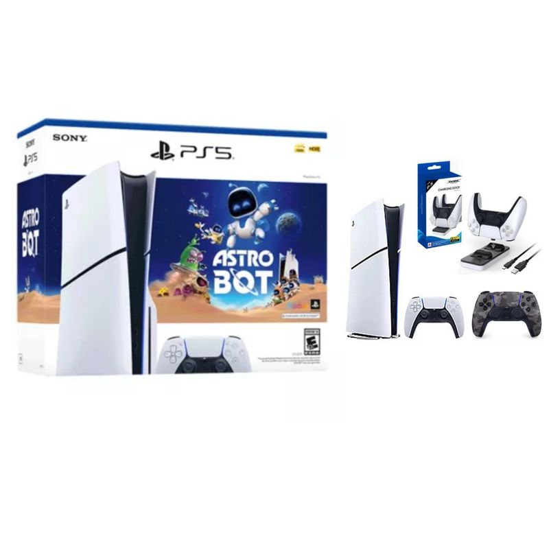 PLAYSTATION - Consola Playstation 5 slim disco + control adicional con base de carga