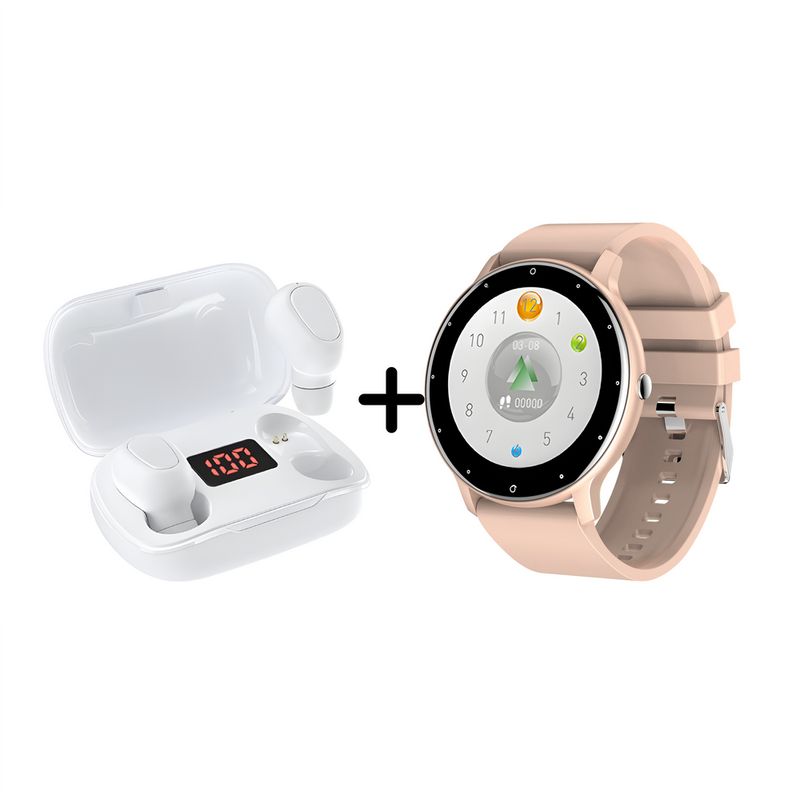 NEXT - Combo Reloj Inteligente ZL02 2025 + Audífonos Inalámbricos L21 Pro Android + iOS