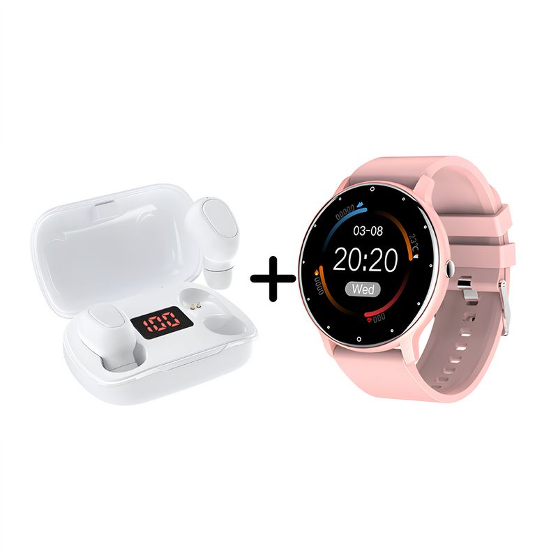 NEXT - Combo Reloj Inteligente ZL02 2025 + Audífonos Inalámbricos L21 Pro Android + iOS