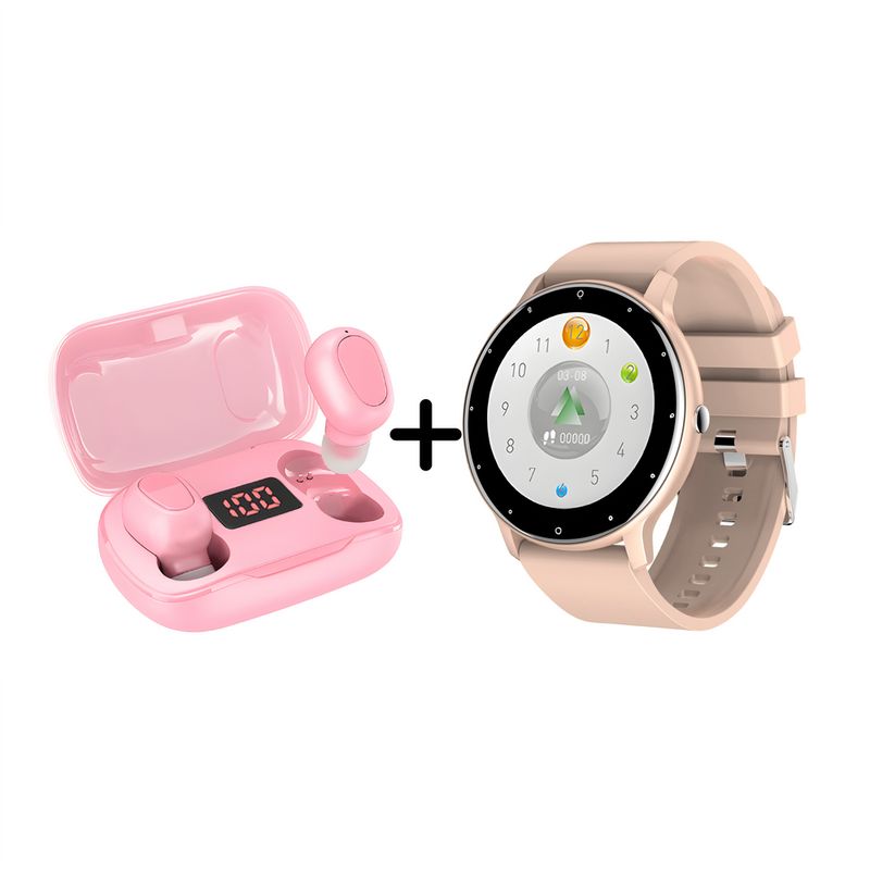 NEXT - Combo Reloj Inteligente ZL02 2025 + Audífonos Inalámbricos L21 Pro Android + iOS
