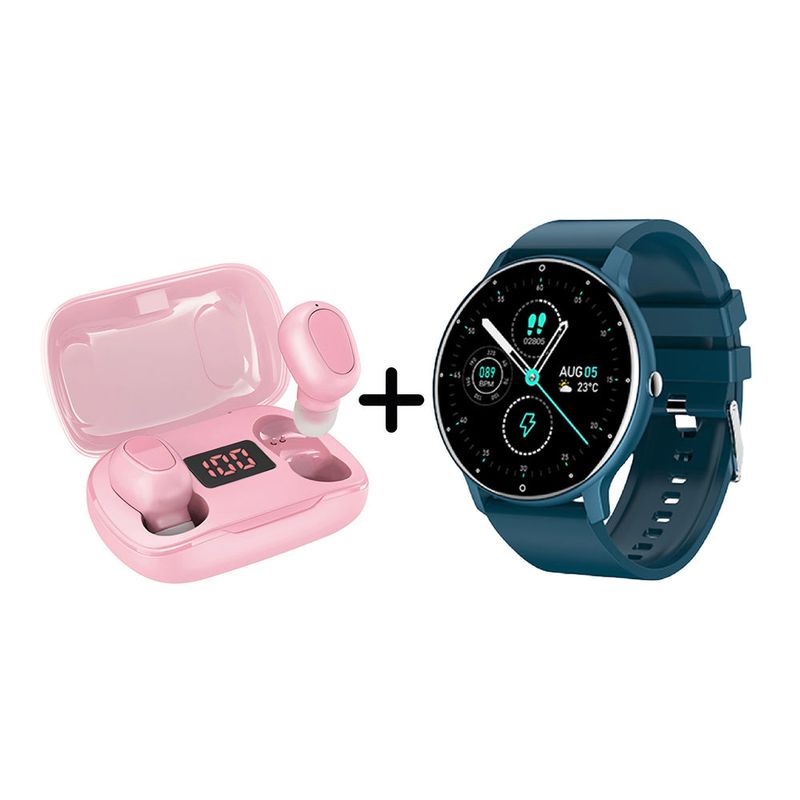 NEXT - Combo Reloj Inteligente ZL02 2025 + Audífonos Inalámbricos L21 Pro Android + iOS