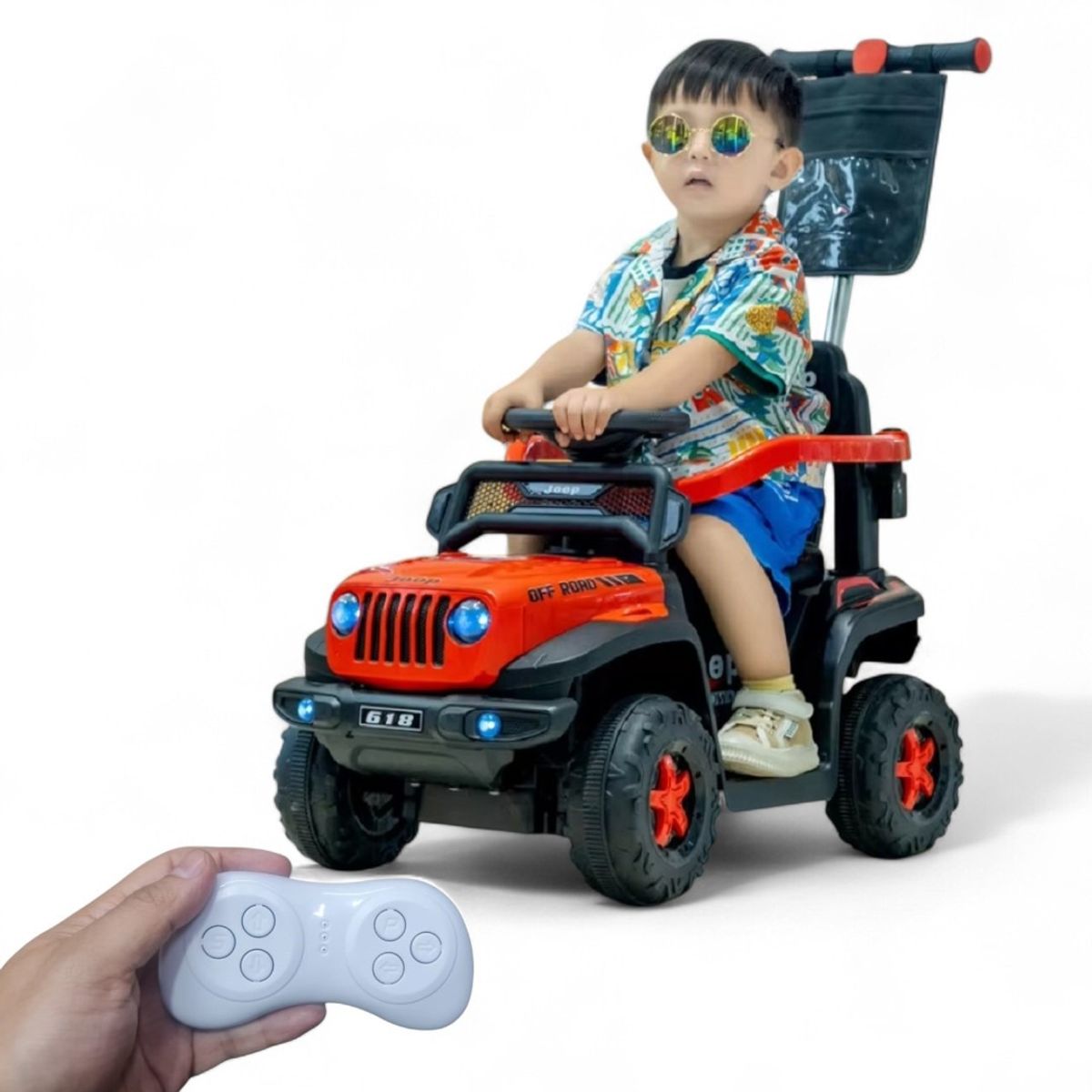 GENERICO - Carro Montable Bebe Paseador Musica Juguete Control 1-5 JEEP