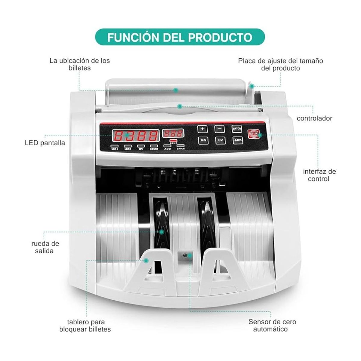 AMERICAN GENERICS - Maquina Contador Billetes Detección Billetes Falsos