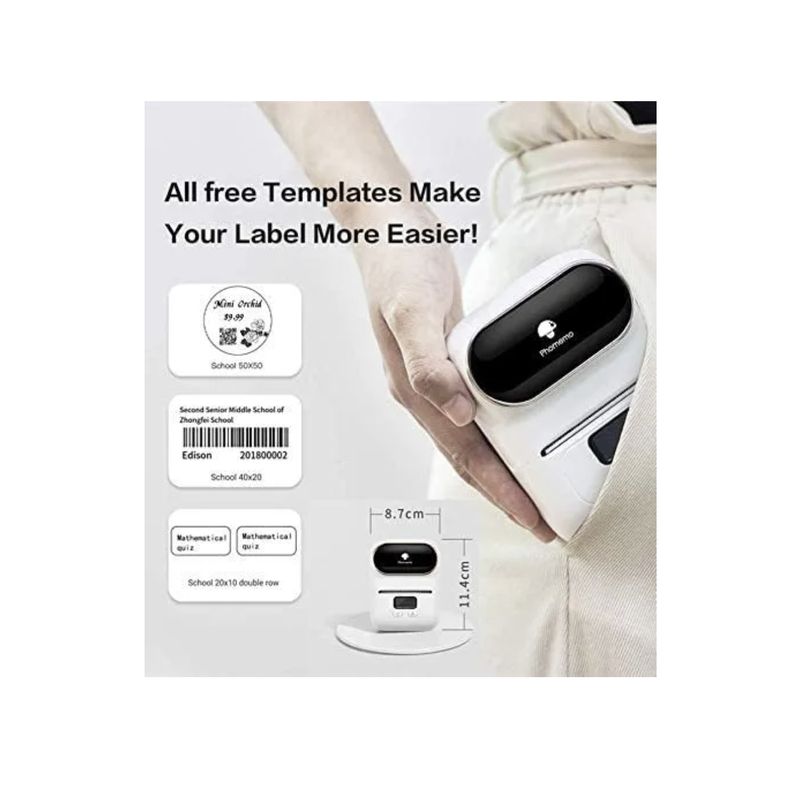 GENERICO - Impresora De Etiquetas Termica Portable Bluetooth M110 Blanca