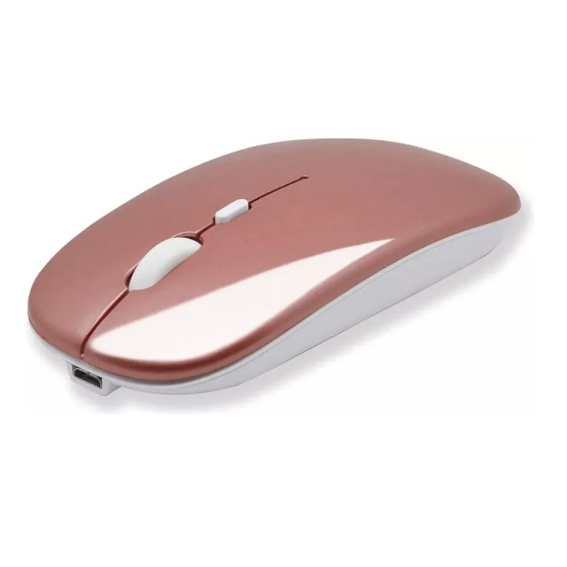 GENERICO - Mouse Inalámbrico Ultra Delgado Bluetooth + 24ghz Modbg12 Rosado