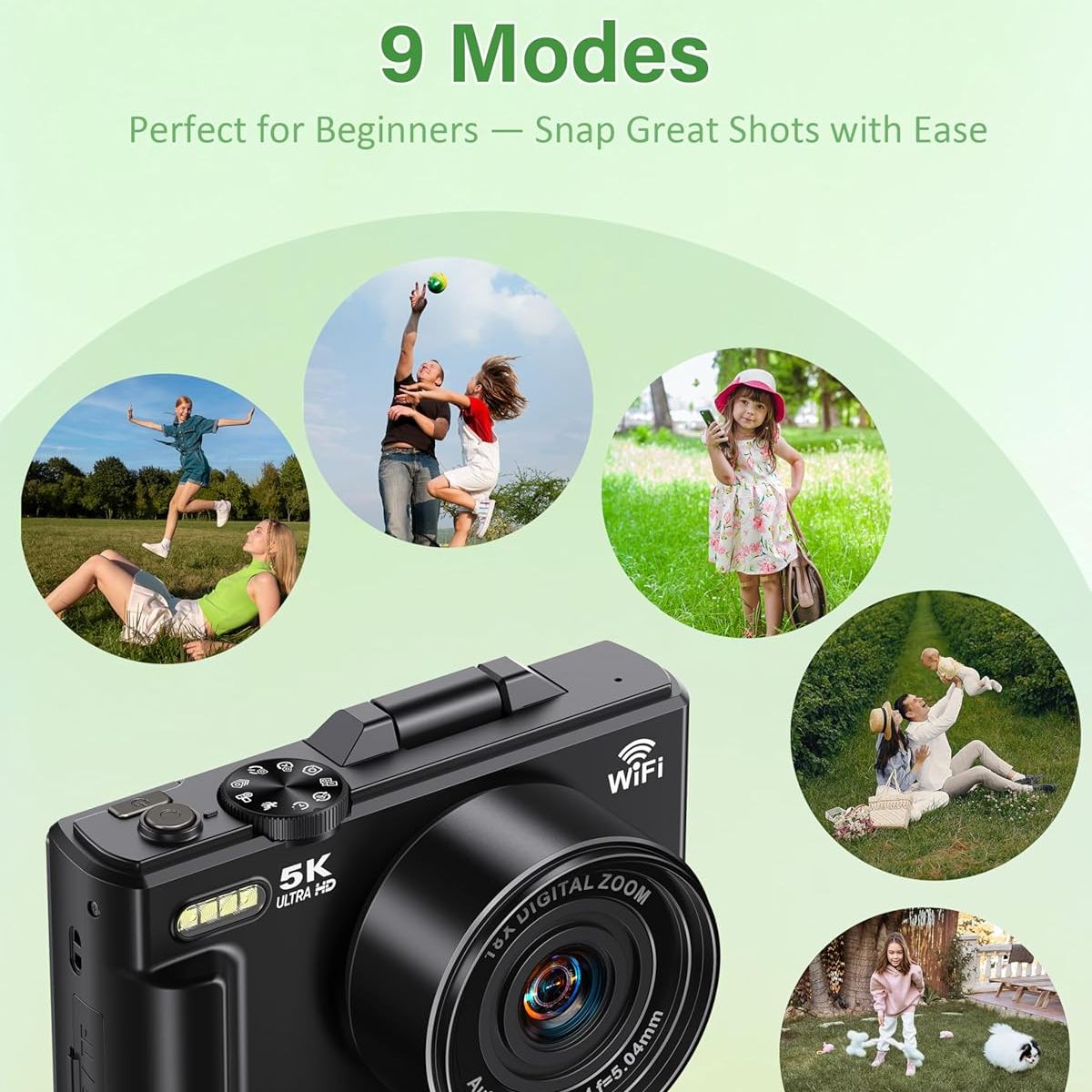 GENERICO - Cámara digital 5K 64MP zoom 18X  abatible de 3 pulgadas180°