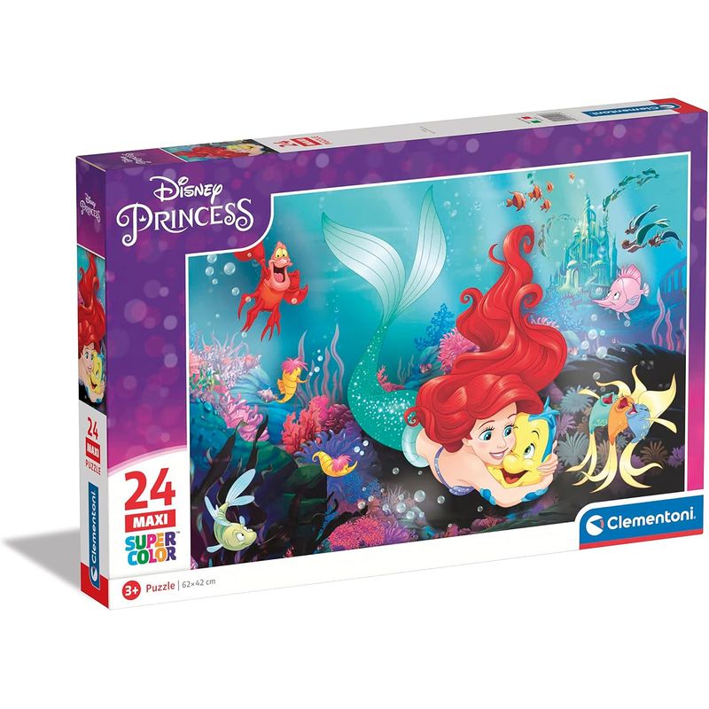CLEMENTONI - Rompecabezas 24 Piezas La Sirenita De Disney Para Niños