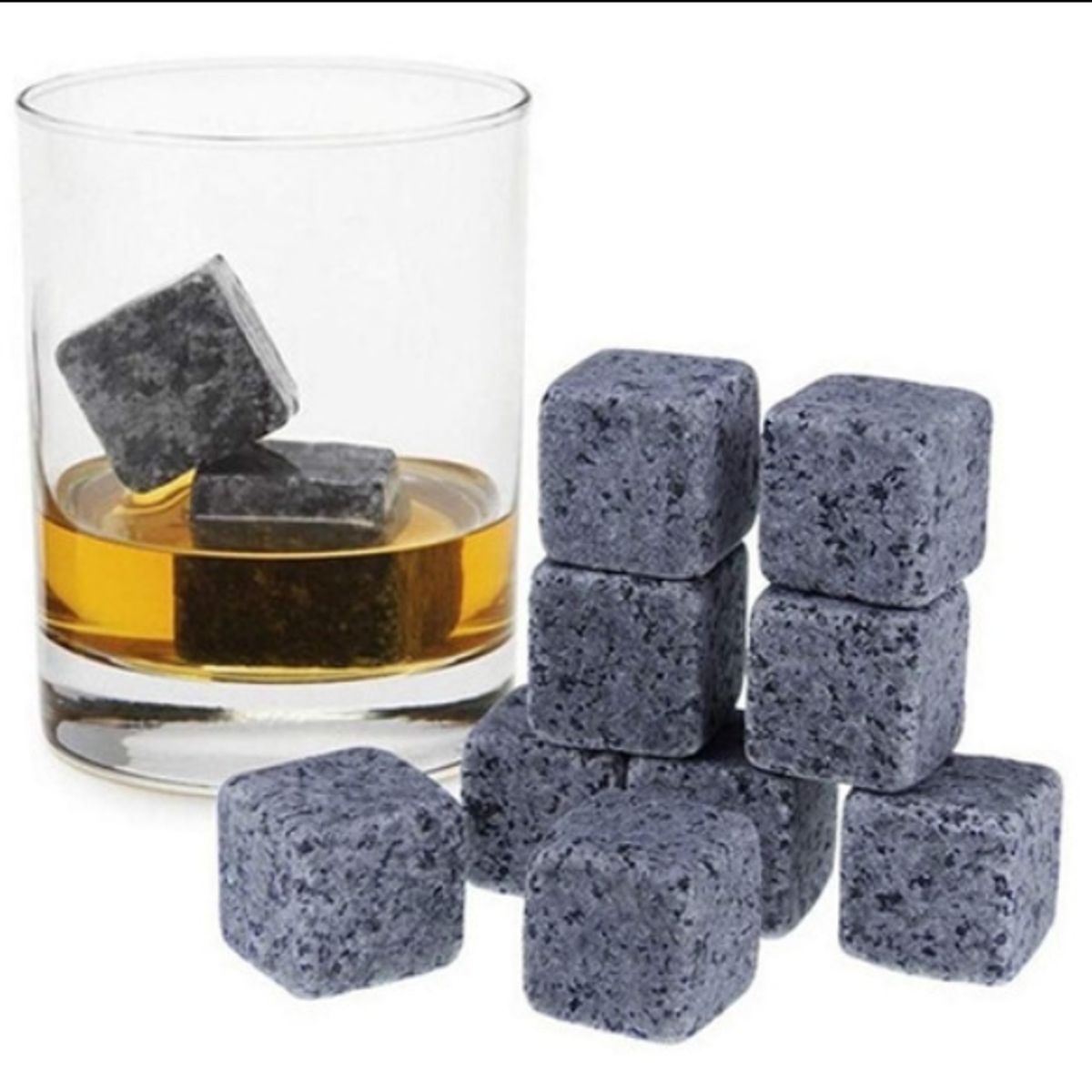 ORIGINAL HEALTH - Juego De Piedras Para Enfriar Whisky Kit 9 Piedras