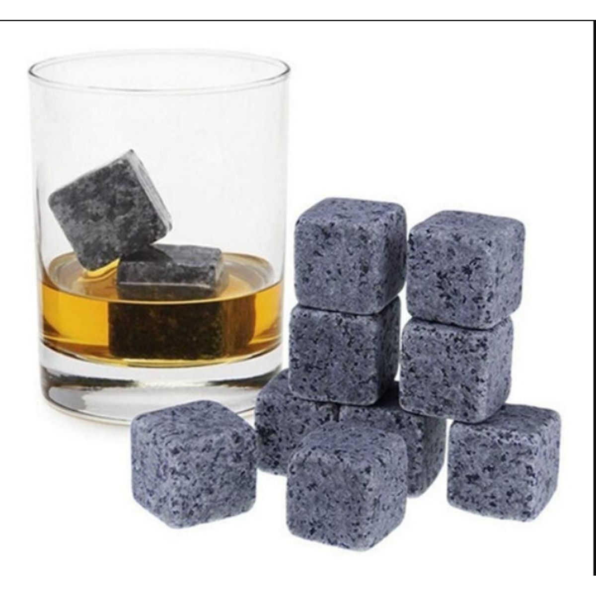 ORIGINAL HEALTH - Juego De Piedras Para Enfriar Whisky Kit 9 Piedras