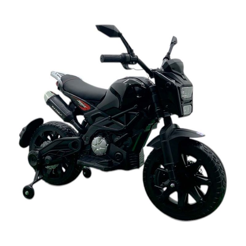 BEBESUNITA - Moto Electrica Montable Niños Llanta Apoyo Acelerad Manubrio 8 años