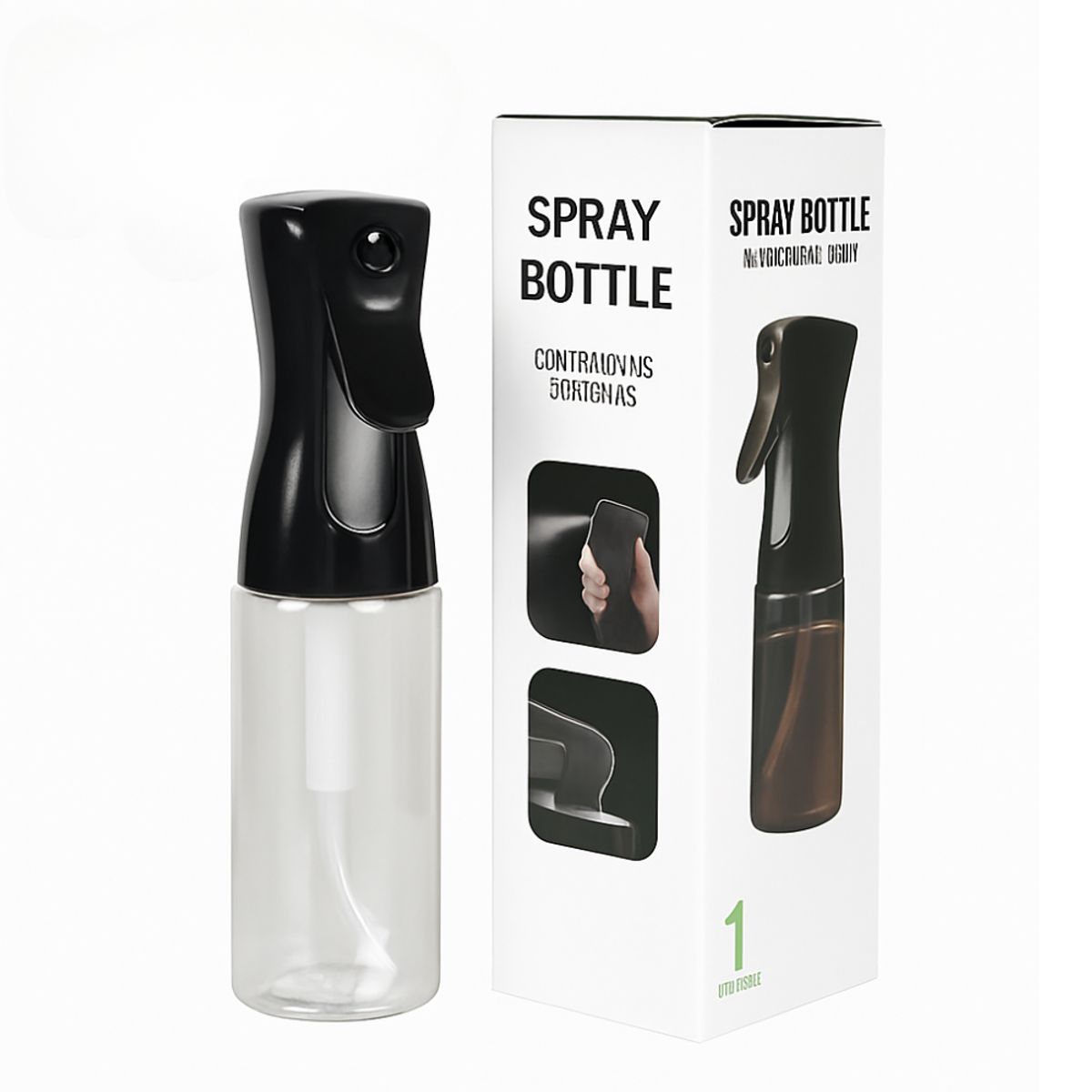 TECNOHOGAR JS - Spray de Aceite Bottle 360° Rocío Fino Cocina Peluquería Limpieza