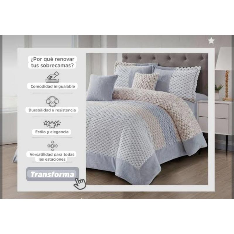 GENERICO - Sobrecama Cisne Blanco Cama Queen 160