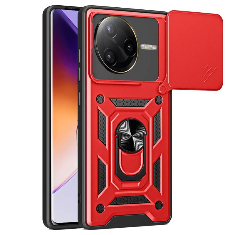 GENERICO - Funda Estuche Case Slider Compatible Con Xiaomi Poco F7 Ultra Rojo