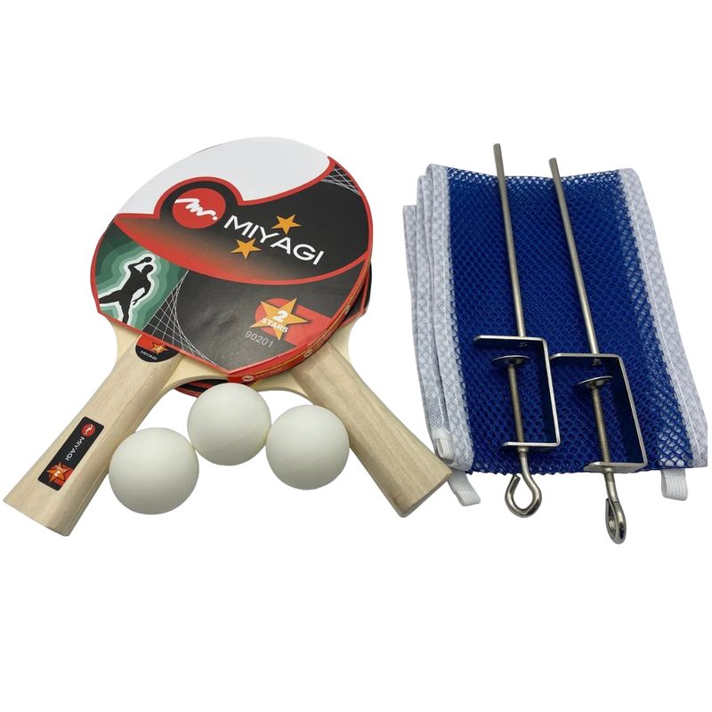 MIYAGI - SET 2 RAQUETA,PARAL, TENIS DE MESA MIYAGI PING PONG