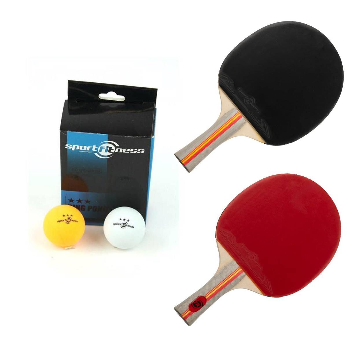 SPORT FITNESS - COMBO RAQUETA 6 PELOTAS SPORTFITNESS