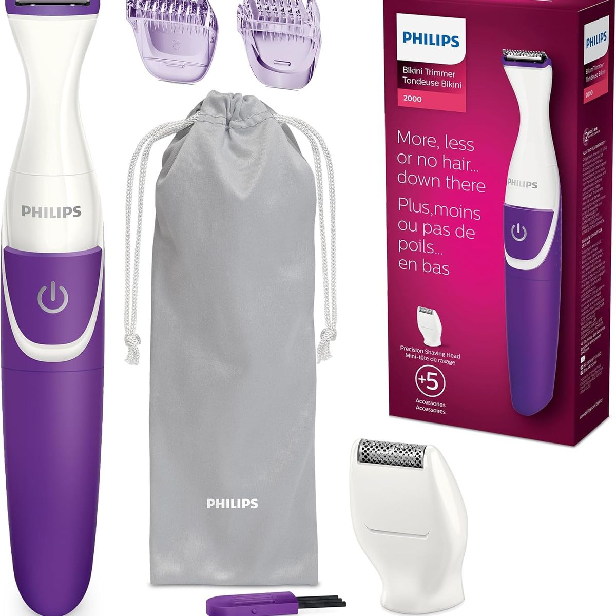 PHILIPS - Philips BikiniGenie Rasuradora Inalámbrico Línea Bikini BRT383