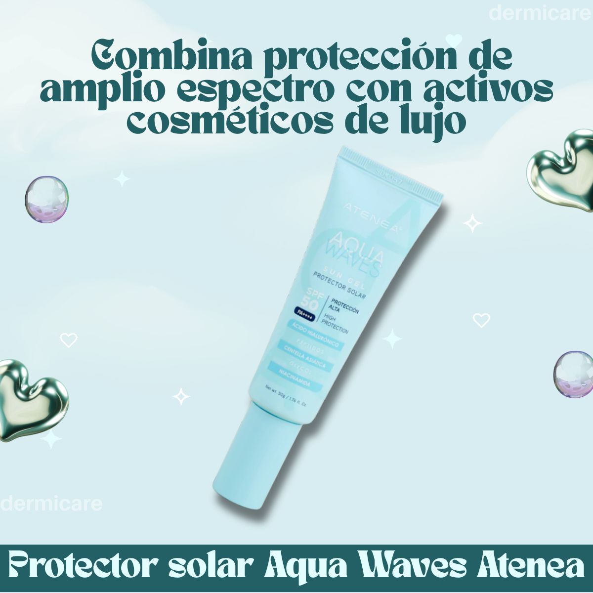 GENERICO - Protector Solar Atenea Con centella asiática niacinamida