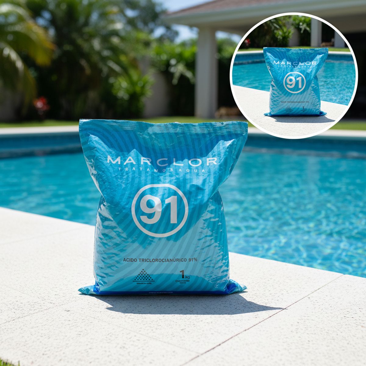 PREMIUM - CLORO PARA PISCINAS AL 90% X 1 KG TRICLORO GRANULADO PREMIUM