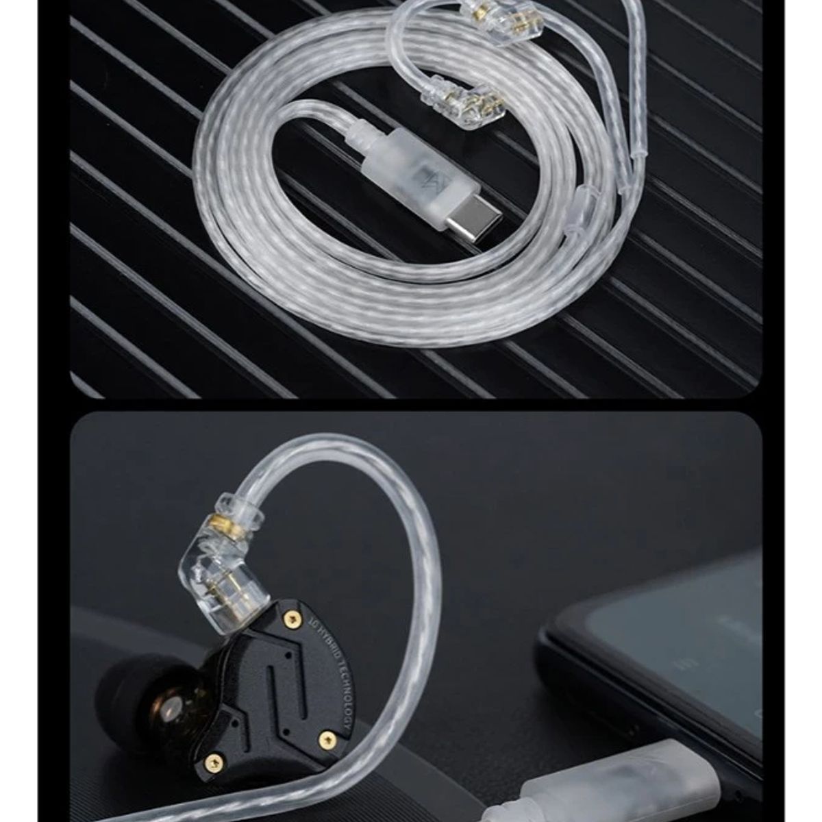 KZ - Cable Kz Usb C Con Microfono Para Kz Zsn Pro castor edx Pro