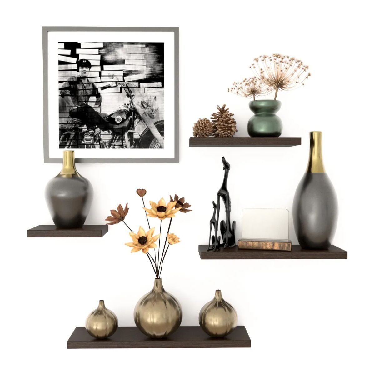 GENERICO - Super Promo!!!! Set 4 Repisas Flotantes - Decoración Moderna