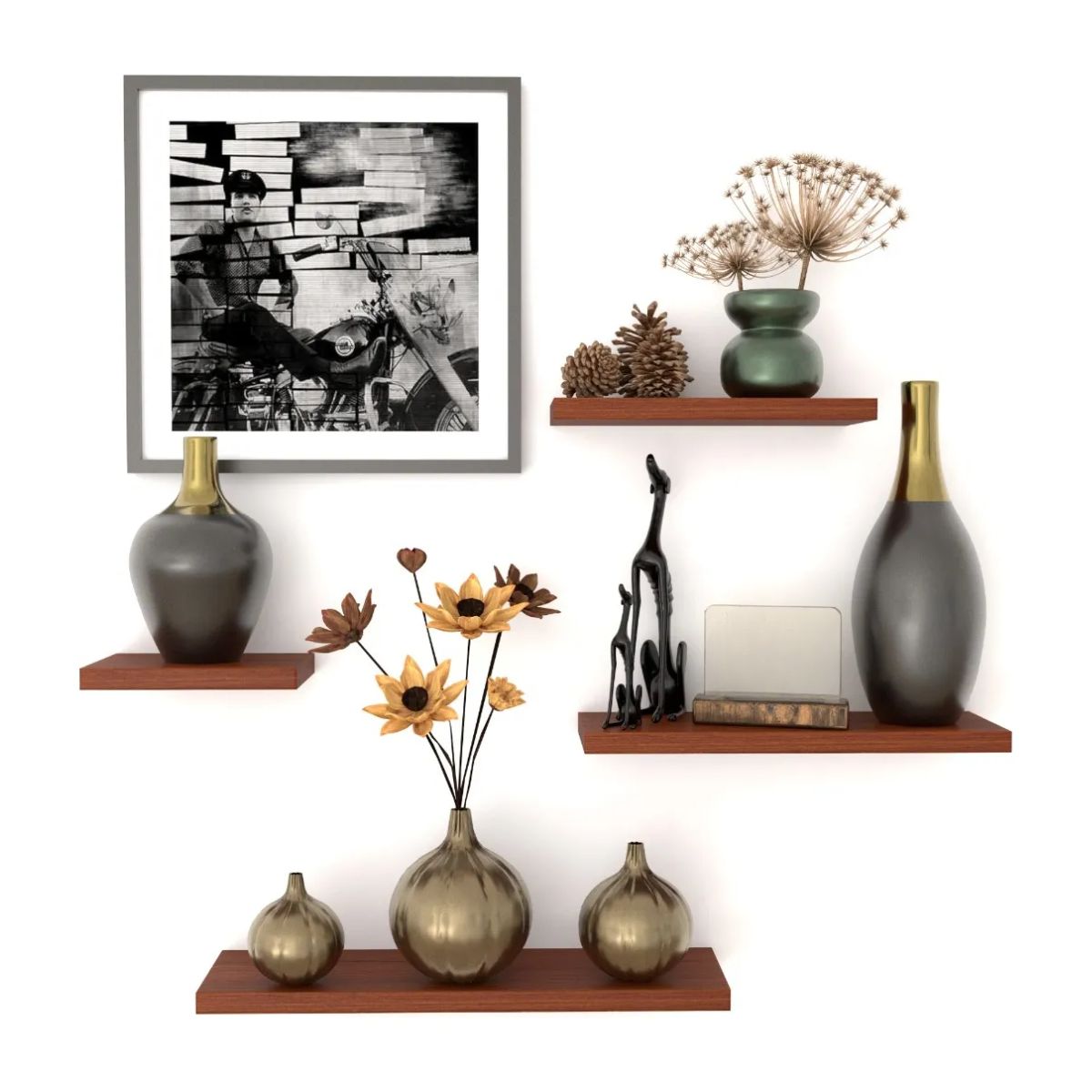 GENERICO - Super Promo!!!! Set 4 Repisas Flotantes - Decoración Moderna