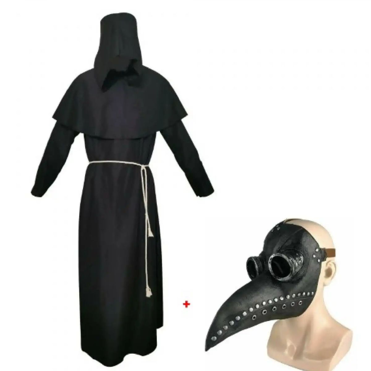 GENERICO - Traje Disfraz De Médico De La Peste Negra