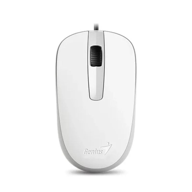 GENIUS - Mouse Alámbrico Genius Con Conexión USB Y Diseño Ergonómico Blanco