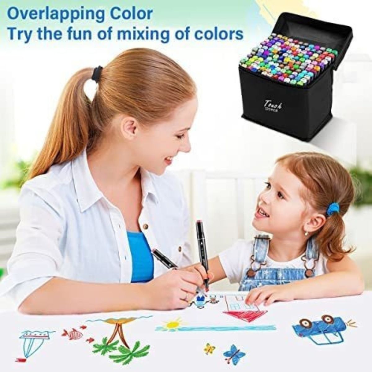 MILOPTS - Kit Marcadores Escritorio x 120 Unidades Color Doble Punta