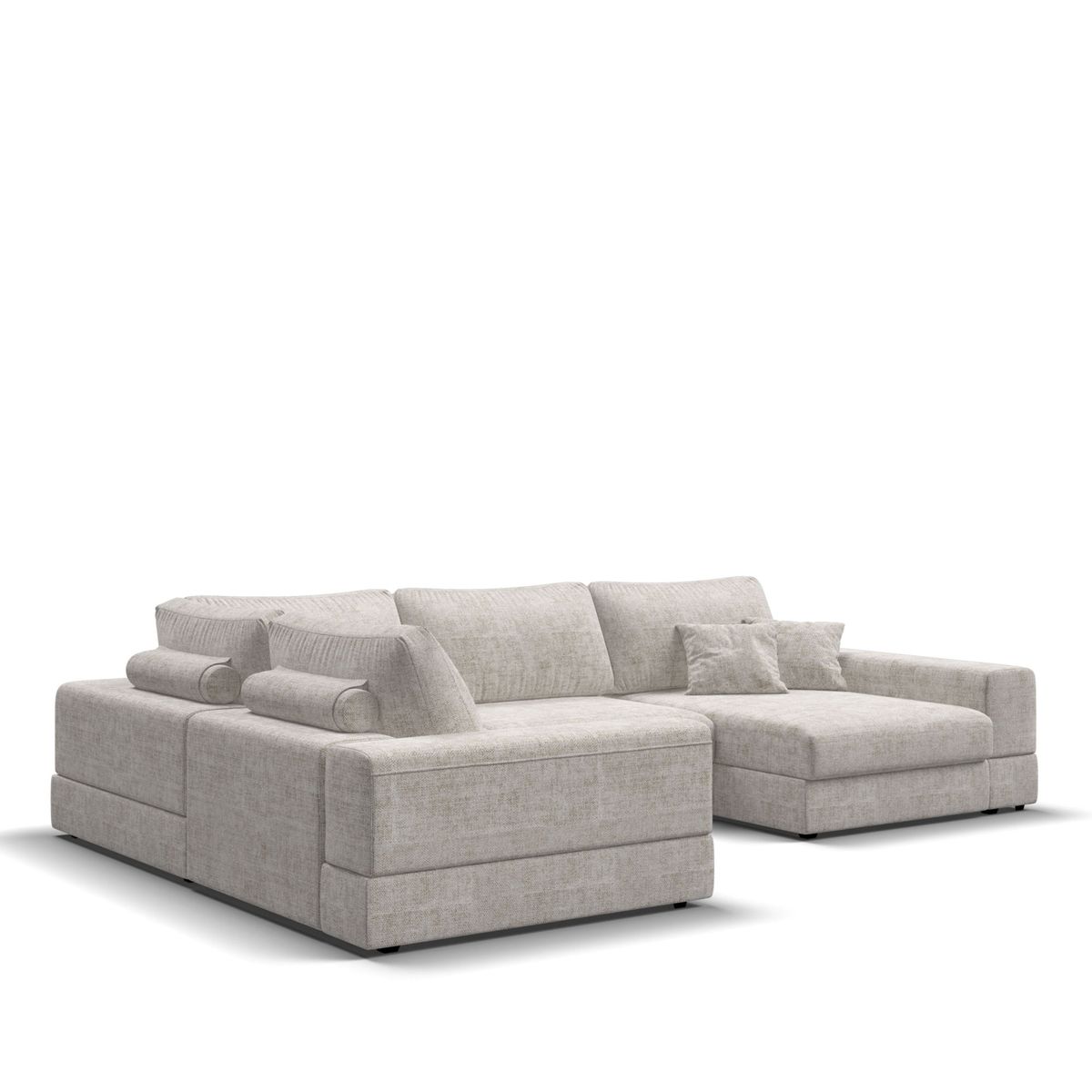 GENERICO - Juego de sala moderno en U Blanco Sofá Axis