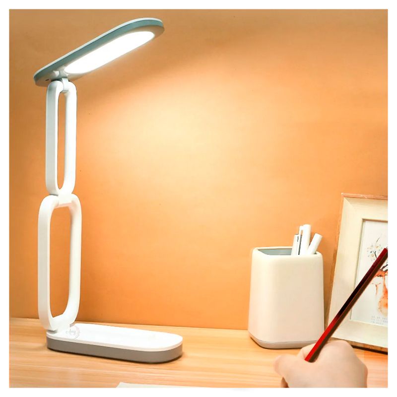 GENERICO - Lampara De Escritorio Plegable Led Recargable Rosa
