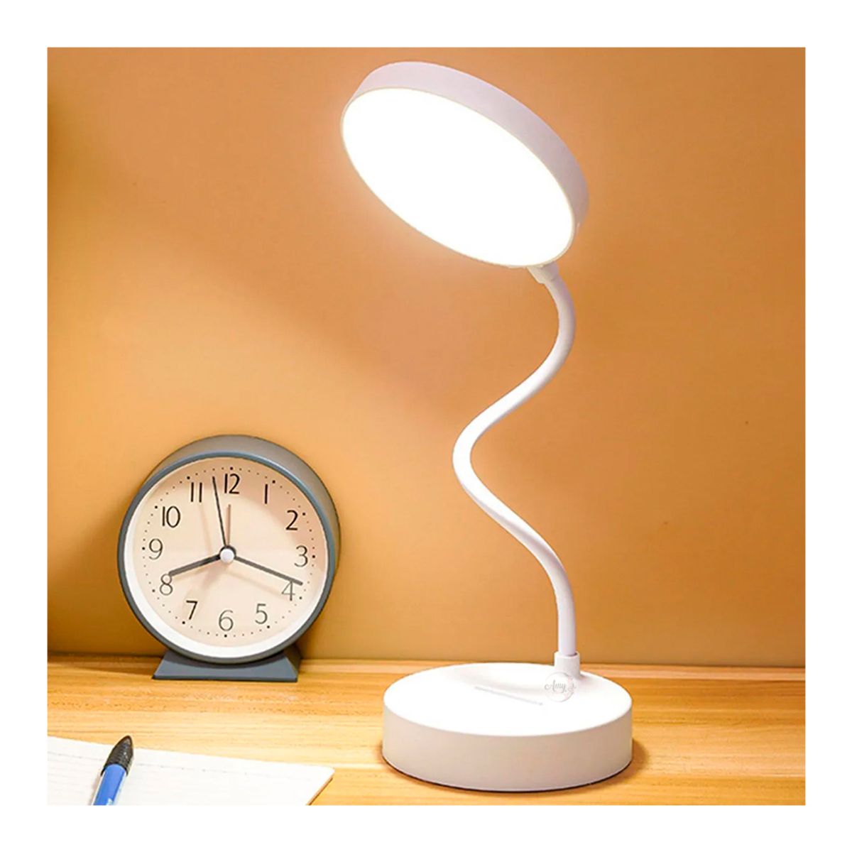 GENERICO - Lampara De Mesa Inalámbrica Recargable Touch Ajustable ROSA