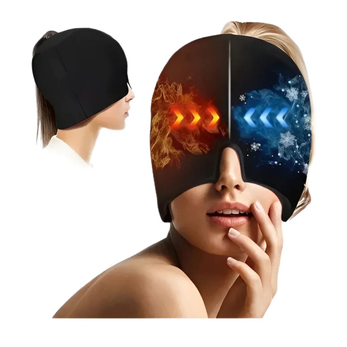 GENERICO - Máscara Facial Sombrero Alivio Migraña Gel