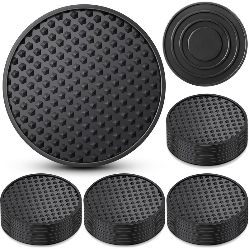 GENERICO - Posavasos De Silicona Redondos Antiquemaduras 2 Piezas